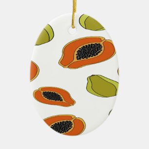 Papayafruchtmuster Keramik Ornament