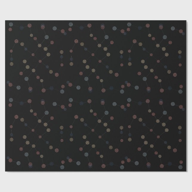 Papel de regalo con constelaciones. geschenkpapier (Flach)