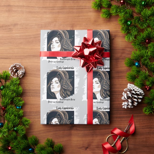 Papel de Regalo Lady Capricornio Geschenkpapier (Feiertagsgeschenk)