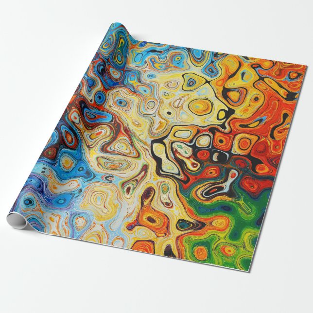 papel de regalo textura obra de arte abstracto geschenkpapier (Ungerollt)