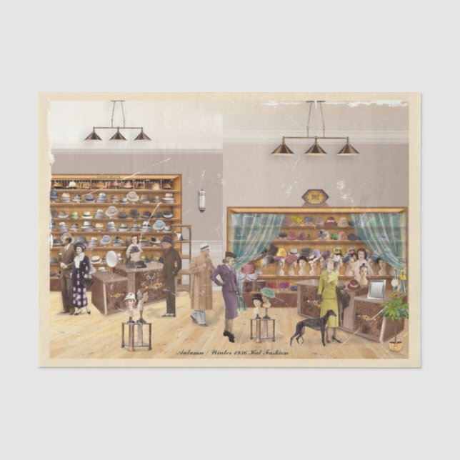 Papel De Seda Autumn - Winter Fashion, 1934 Seidenpapier (Vorderseite)