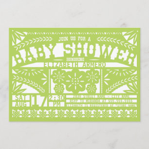 Papel Picado Baby shower Invitation