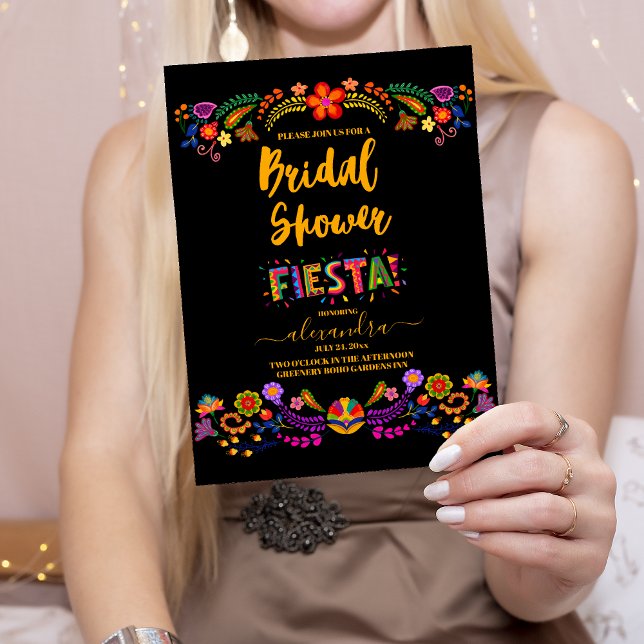 Papel Picado Blume Mexikanisches Brautparty Einladung (Von Creator hochgeladen)