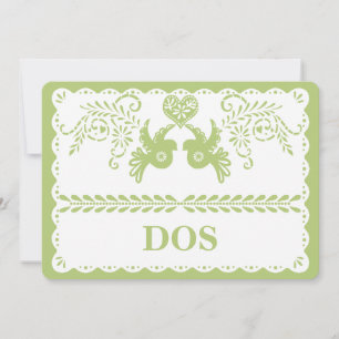 Papel Picado Dos Deux Numéro De Table Gold Fiesta