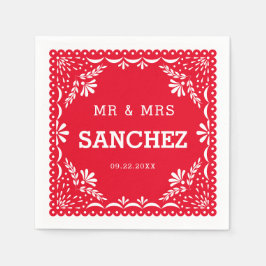 Papel Picado farbenfrohe mexikanische Hochzeitszei Serviette