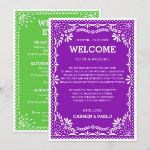 Papel Picado Farbiges Mexikanisches Hochzeits-Will Einladung