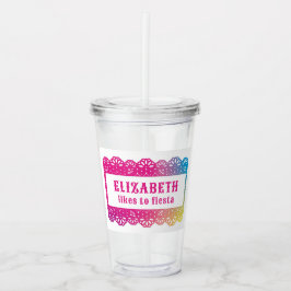 Papel Picado Fun Fiesta Acrylic Tumbler Acryltrinkbecher