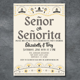 Papel Picado Gender Reveal Fiesta Einladung