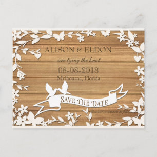Papel Picado Hochzeitseinladung - Liebliche Tauben Ankündigungspostkarte