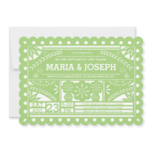 Papel Picado Hochzeitsfeier - Grün
