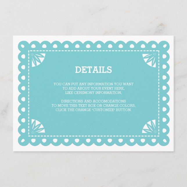 Papel Picado Insert Card - Blue (Vorderseite)