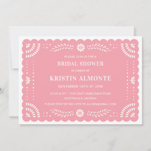 Papel Picado Invitation à la douche nuptiale mexic