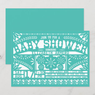 Papel Picado Kinderdusche Einladung