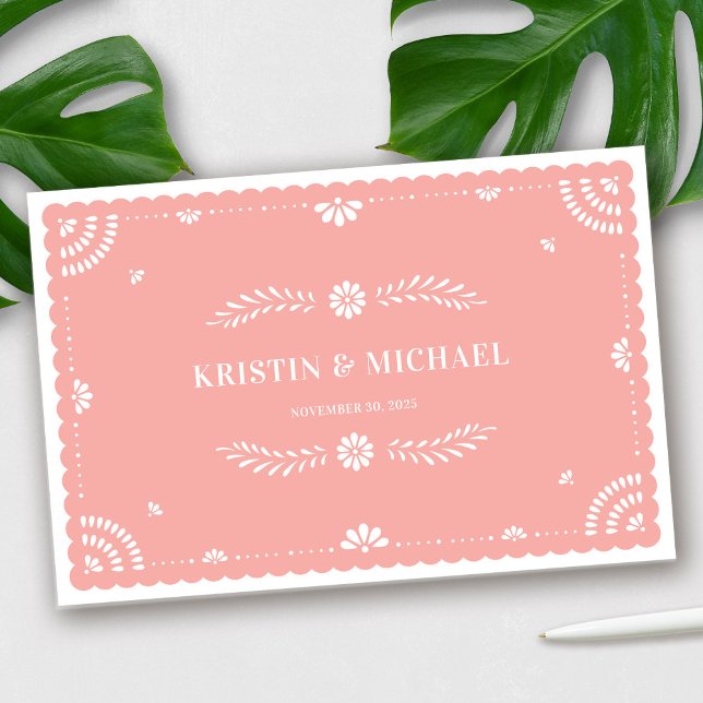 Papel Picado Mariage mexicain Livre d'or (Papel Picado Mexican Wedding Guestbook by Fiesta Valley Print)