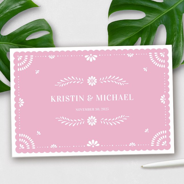 Papel Picado Mexican Wedding Guestbook, Lavender Gästebuch (Papel Picado Mexican Wedding Guestbook in Lavender)