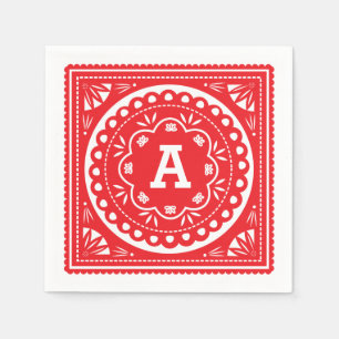 Papel Picado Paper Napkins - Rot Serviette