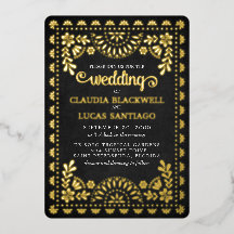 Papel Picado Schwarze Hochzeit
