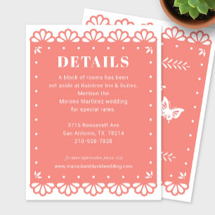 Papel Picado Style Details Einschlusskarte Begleitkarte