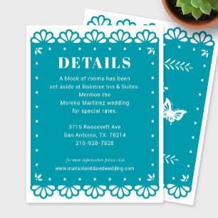 Papel Picado Style Details Einschlusskarte Begleitkarte
