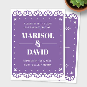 Papel Picado Style Enregistrer La Carte Date