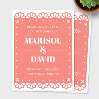 Papel Picado Style Enregistrer La Carte Date