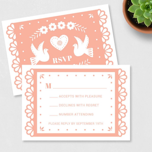 Papel Picado Style RSVP Card (Von Creator hochgeladen)