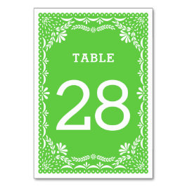 Papel Picado Tischnummer