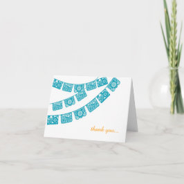 Papel Picado Wedding Vielen Dank Dankeskarte
