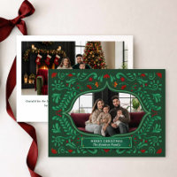 Papel Picado Weihnachts-Familienfoto-Karte