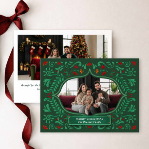 Papel Picado Weihnachts-Familienfoto-Karte Einladung