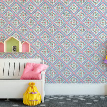 Papel pintado flores FOLK rosa