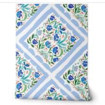 Papel pintado folk blue