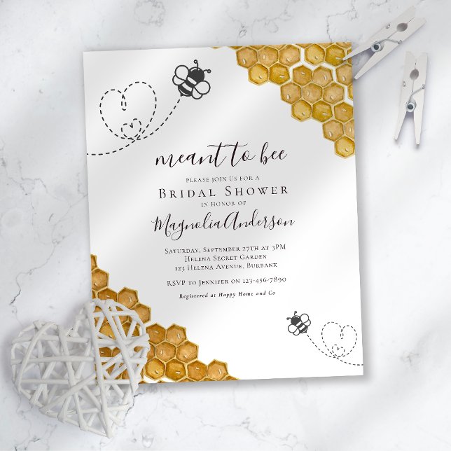 PAPER Bee Bridal Dusche Einladung Flyer (Von Creator hochgeladen)