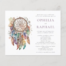 PAPER Boho Colorful Dreamcatcher Hochzeit Lila Flyer