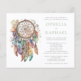 PAPER Boho farbenfrohe Dreamcatcher-Hochzeit Flyer
