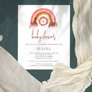PAPER Boho Niedlich Lion Rainbow Baby Dusche einla Flyer