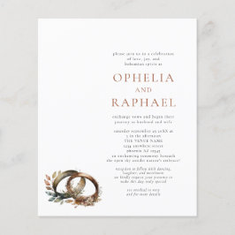 PAPER Boho Rings Bohemisch Hochzeitseinladung Flyer