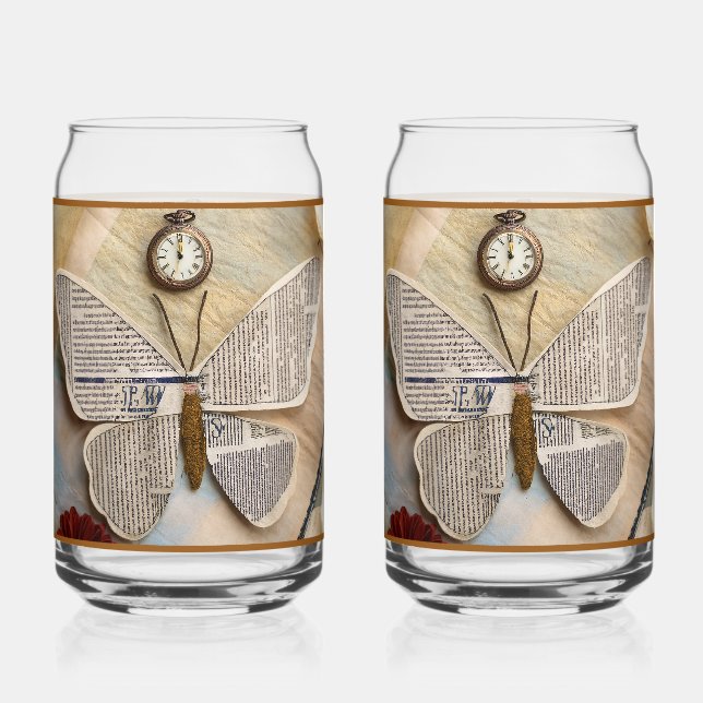 Paper Butterfly Soda Glass (Recto)