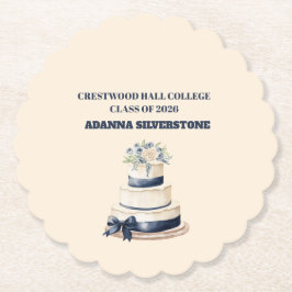 Paper Coaster-Editable Graduation Tableware Set Untersetzer