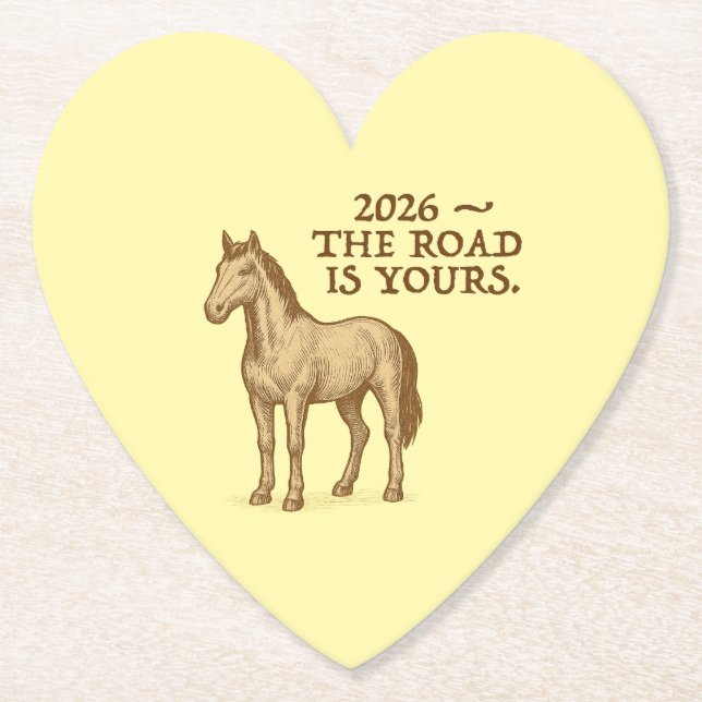 Paper Coasters with motivational text and horse Untersetzer (Vorderseite)