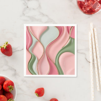 Paper cocktail napkin in stylish graphic serviette