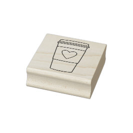 Paper Coffee Cup Art Briefmarke Gummistempel