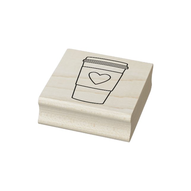 Paper Coffee Cup Art Briefmarke Gummistempel (Stempel)