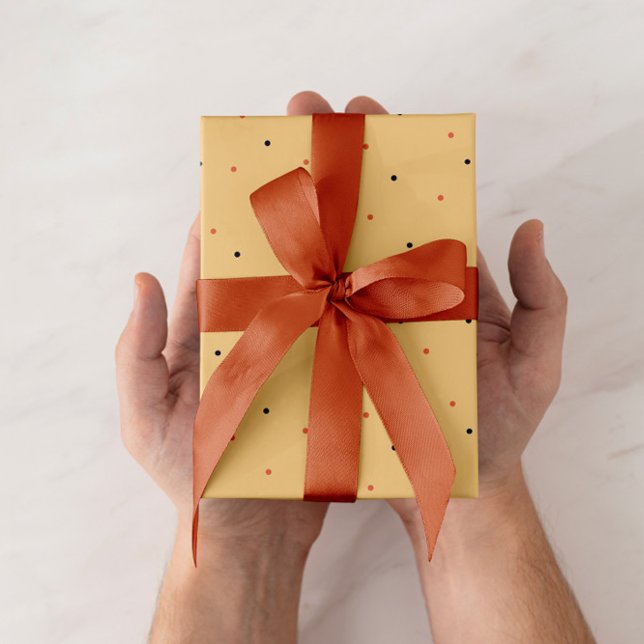 paper con puntos sobre fondo naranja geschenkpapier (Von Creator hochgeladen)