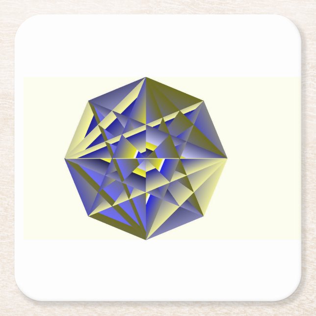 Paper Crystal Coaster Rechteckiger Pappuntersetzer (Vorderseite)