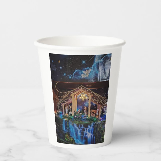 Paper cup for christmas nativityscene pappbecher (Vorderseite)