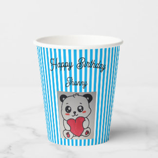 paper cup for happy birthday of children pappbecher