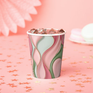 Paper cup in stylish abstract graphic pappbecher