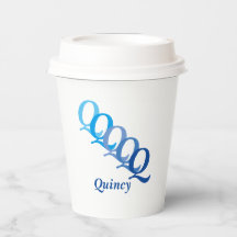 Paper Cup - Schattige Initialen, Name in Blues