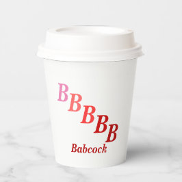 Paper Cup - Schattige Initialen, Name in Reds Pappbecher